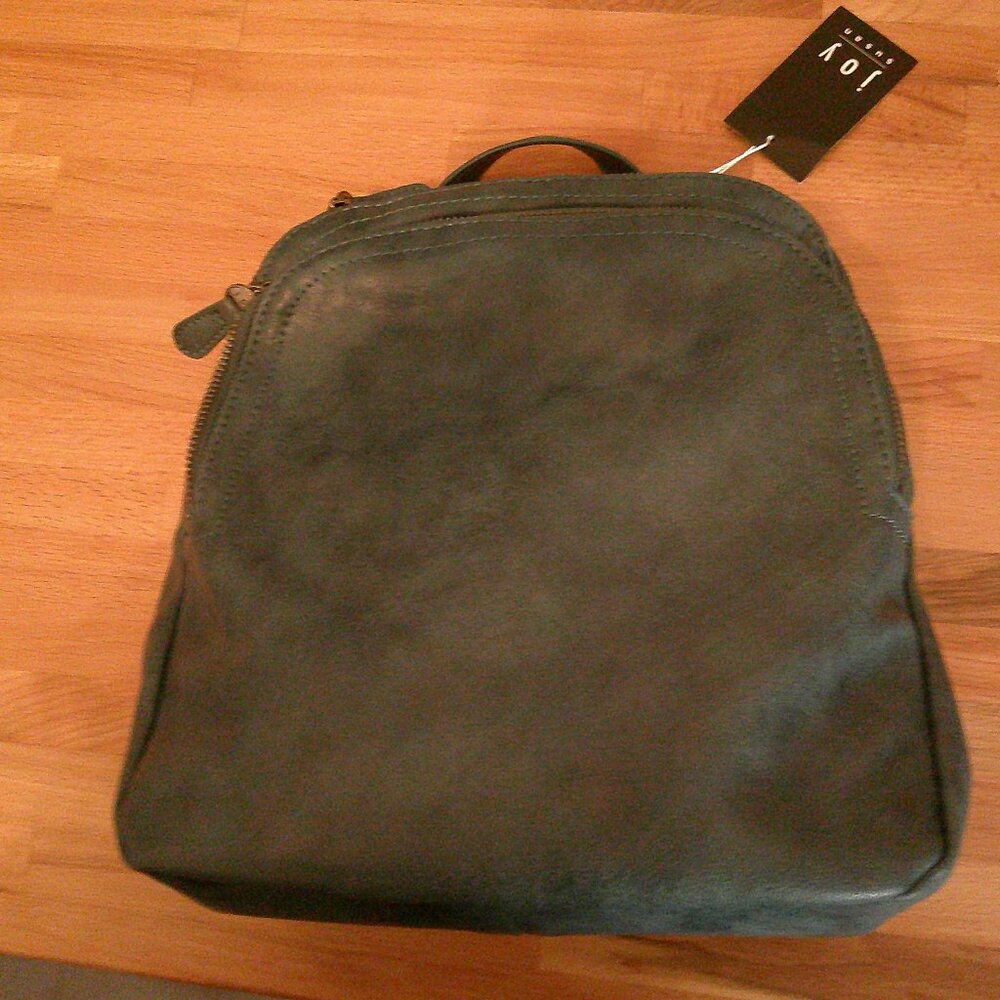 Joy Susan Frankie backpack In Blue with front zippered pocket  NEW
